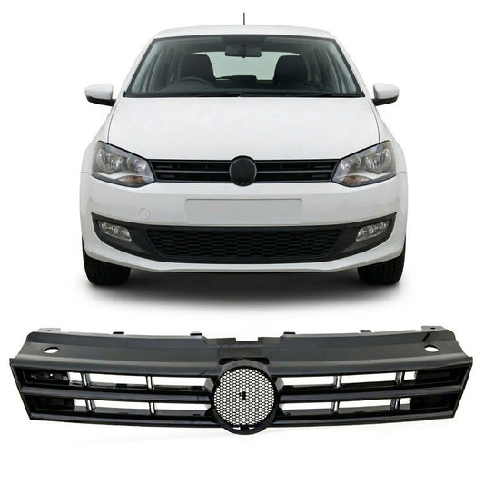 Front Kühlergrill Hochglanz Schwarz passend für VW Polo V (6R, 6C) 2009-2014