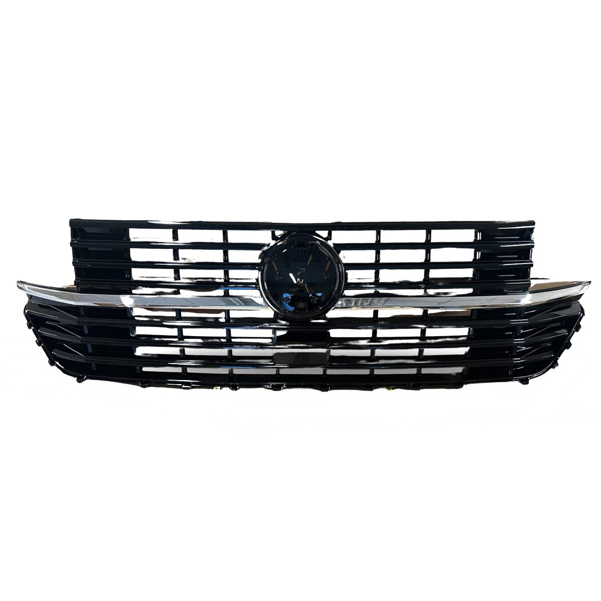 Kühlergrill Hochglanz Schwarz mit Chrom passend für VW T6.1 Transporter