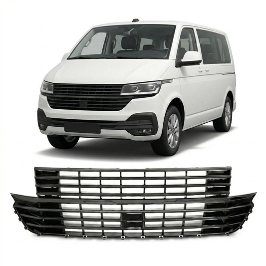 Kühlergrill ohne Emblem Hochglanz Schwarz passend für VW T6.1 2019-2024