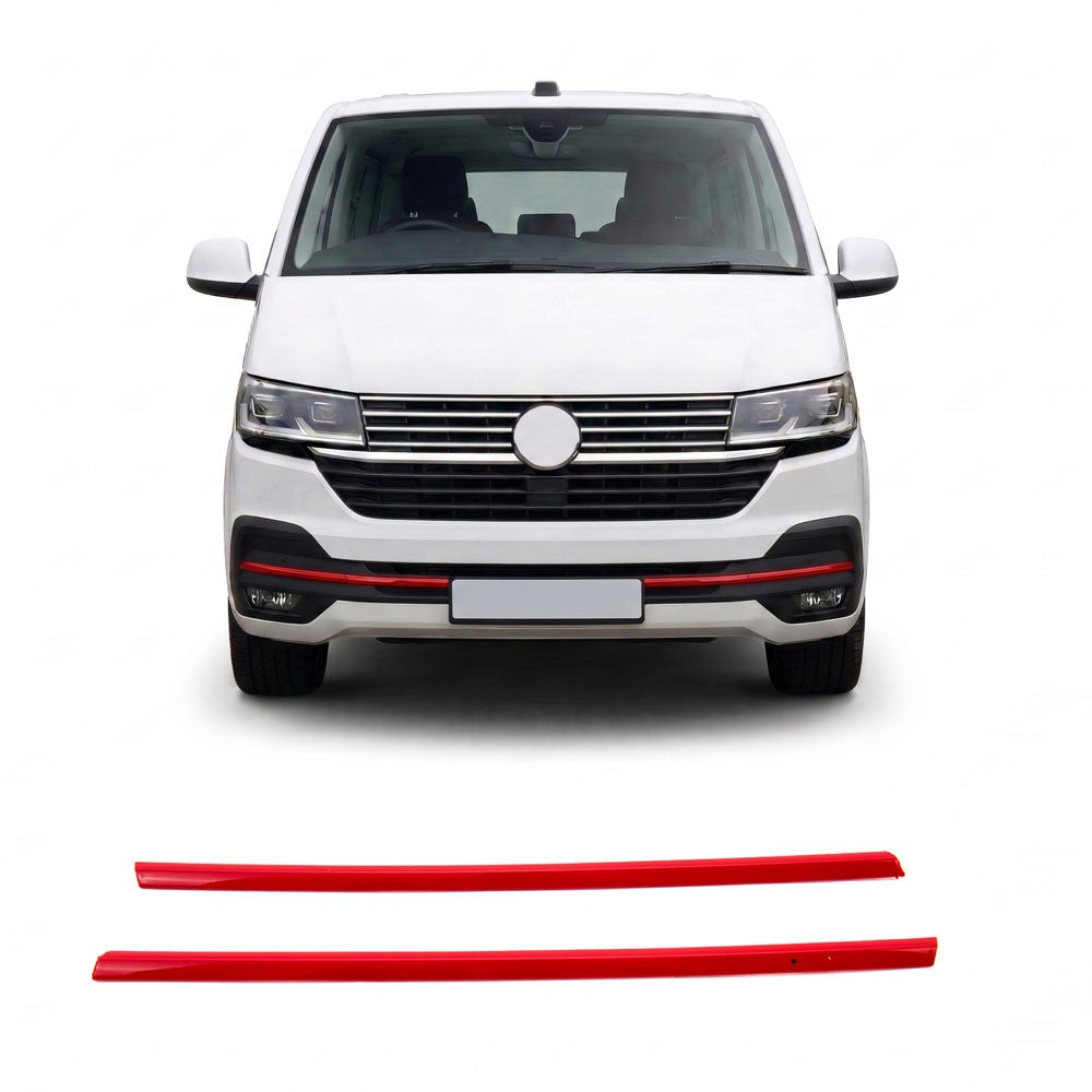 Kühlergrill Akzente Rot passend für VW T6.1 Multivan Transporter 2019-2024