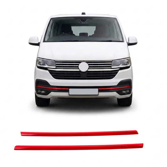 Kühlergrill Akzente Rot passend für VW T6.1 Multivan Transporter 2019-2024