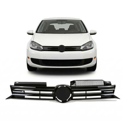 Kühlergrill Hochglanz Schwarz passend für VW Golf 6 2008-2014