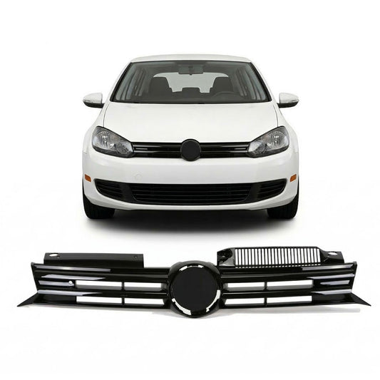 Kühlergrill Hochglanz Schwarz passend für VW Golf 6 2008-2014