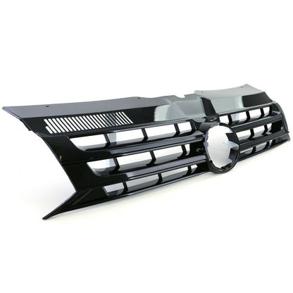 Kühlergrill Hochglanz Schwarz passend für VW Transporter Multivan T5 2009-2015