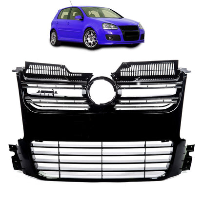Frontgrill Hochglanz Schwarz passend für VW Golf 5 2003-2008