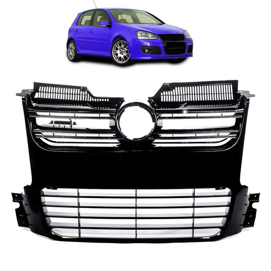 Frontgrill Hochglanz Schwarz passend für VW Golf 5 2003-2008