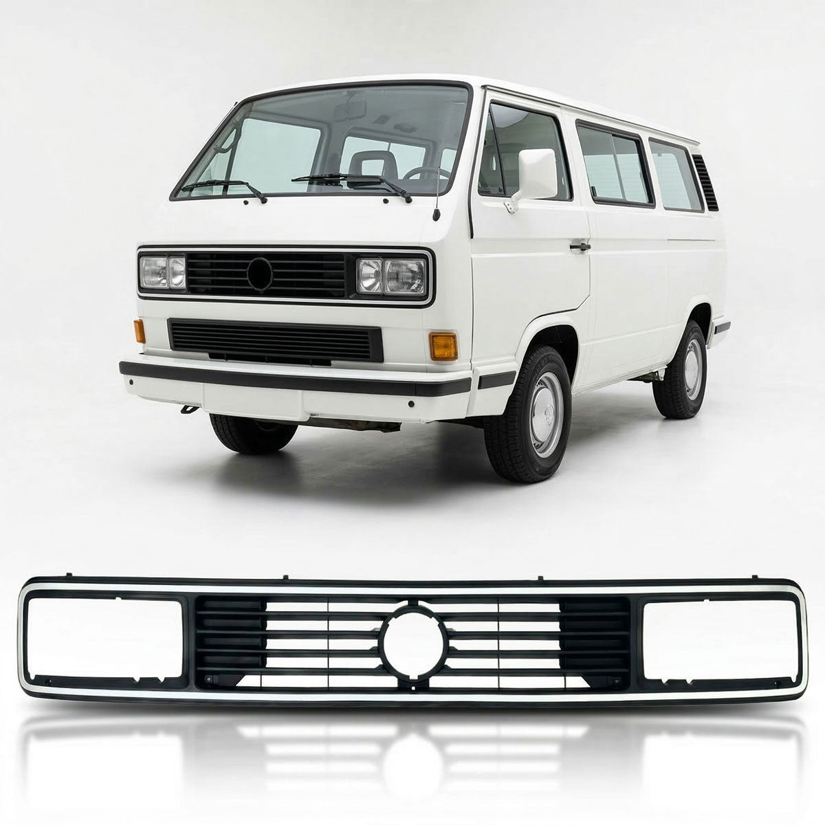 Kühlergrill mit Silbergrauem Rahmen passend für Volkswagen T3 1979-1992