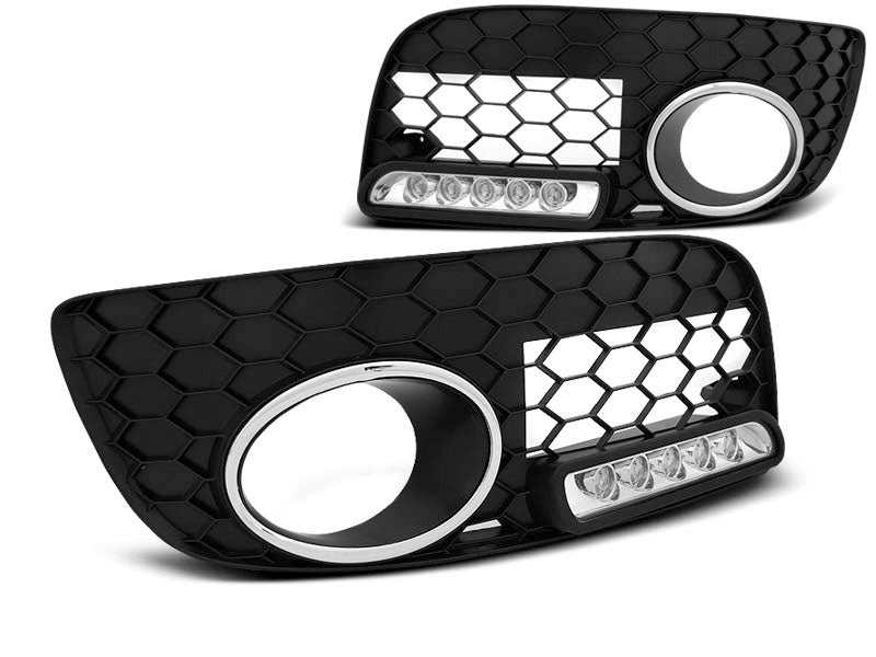 Tuning-Tec LED Tagfahrlicht-Nebelscheinwerfer Blende für VW Golf V 03-09 schwarz