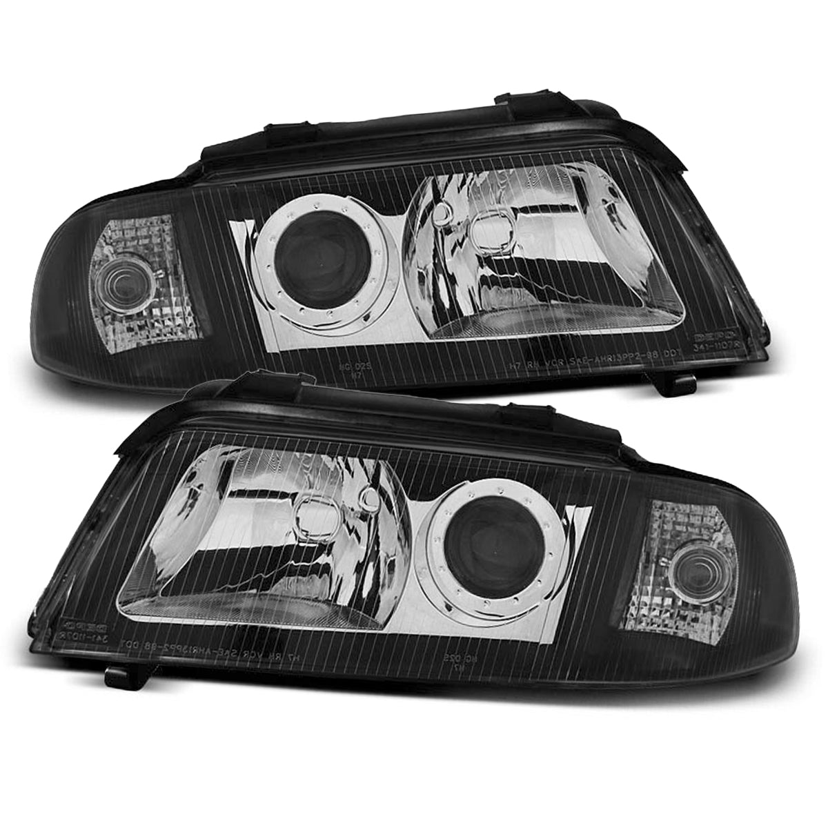 SCHEINWERFER SCHWARZ passend für Audi A4 01.99-11.00