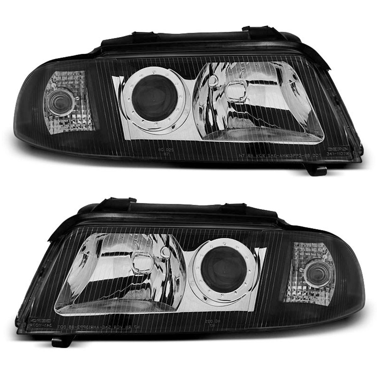 SCHEINWERFER SCHWARZ passend für Audi A4 01.99-11.00