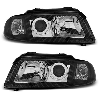 SCHEINWERFER SCHWARZ passend für Audi A4 01.99-11.00