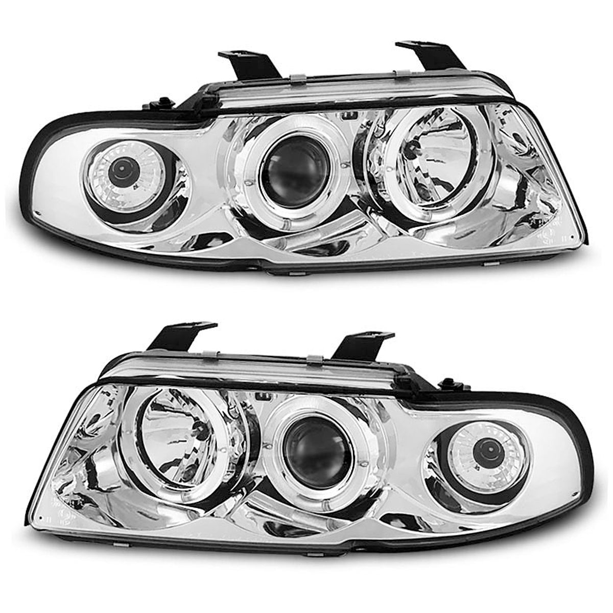 SCHEINWERFER ANGEL EYES CHROM passend für Audi A4 11.94-12.98