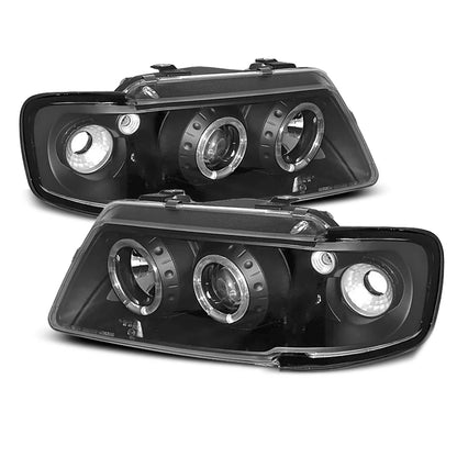 SCHEINWERFER ANGEL EYES SCHWARZ passend für Audi A3 8L 08.96-08.00