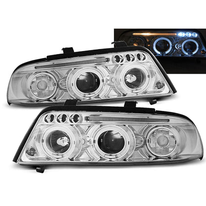 SCHEINWERFER ANGEL EYES CHROM passend für Audi A4 01.99-09.00