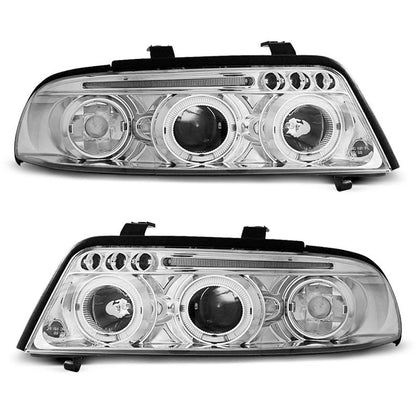 SCHEINWERFER ANGEL EYES CHROM passend für Audi A4 01.99-09.00
