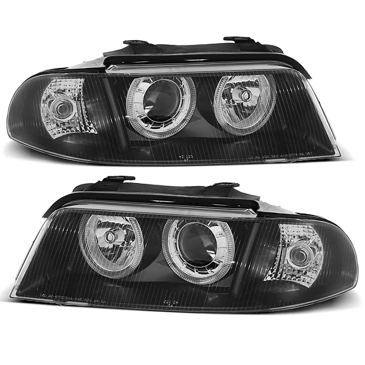 SCHEINWERFER ANGEL EYES SCHWARZ passend für Audi A4 01.99-09.00