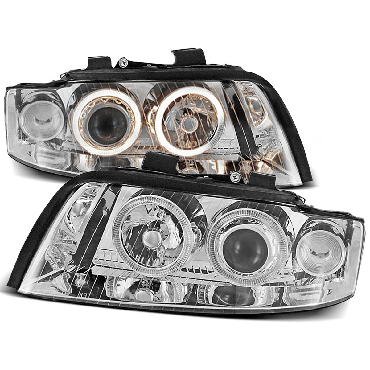 SCHEINWERFER ANGEL EYES CHROM passend für Audi A4 10.00-10.04