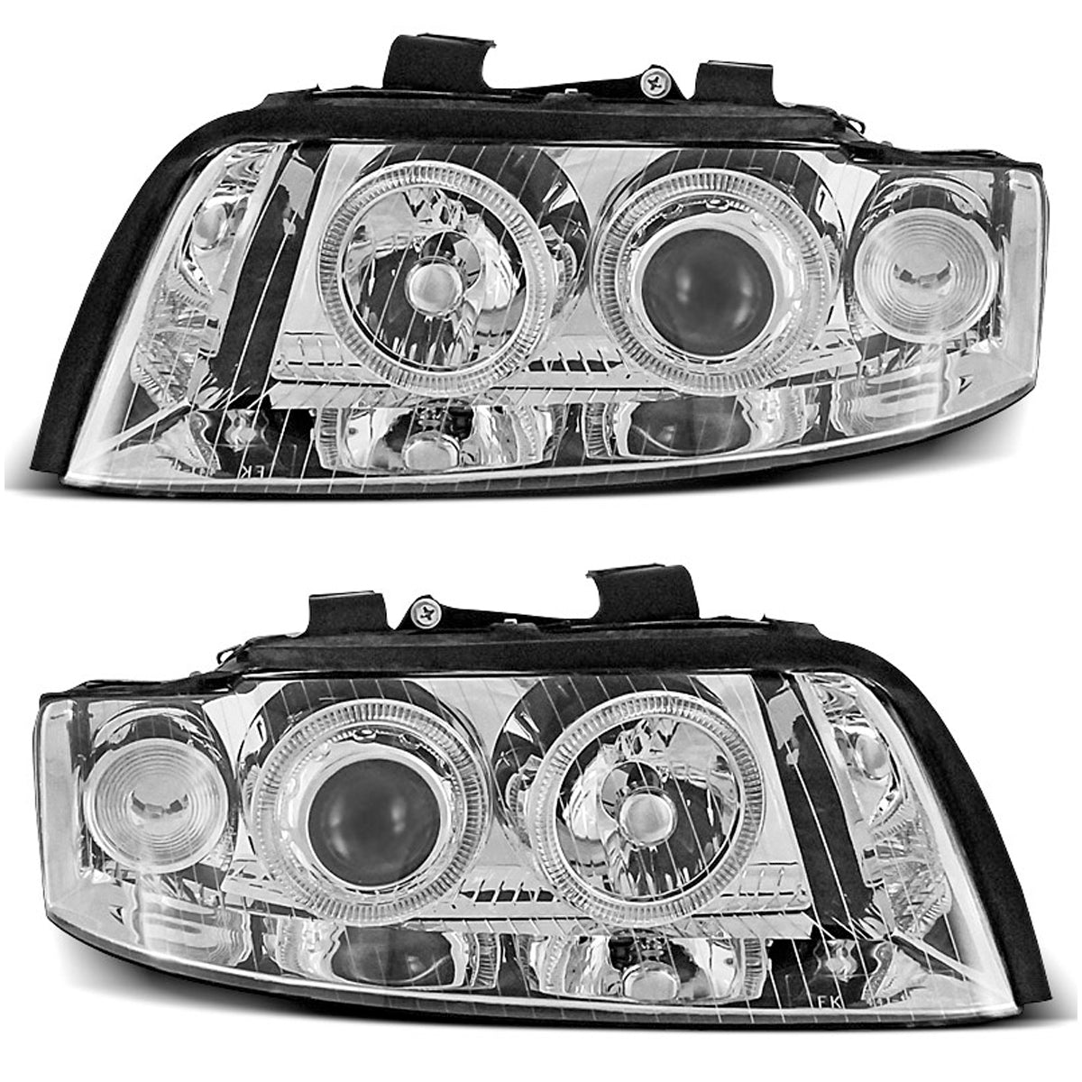 SCHEINWERFER ANGEL EYES CHROM passend für Audi A4 10.00-10.04