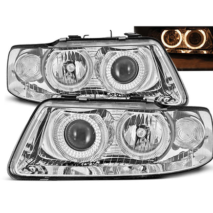 SCHEINWERFER ANGEL EYES CHROM passend für Audi A3 09.00-05.03