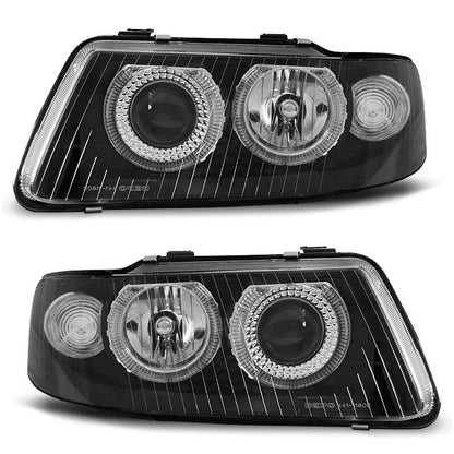 SCHEINWERFER ANGEL EYES SCHWARZ passend für Audi A3 09.00-05.03