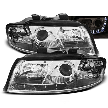 Scheinwerfer Tagfahrlicht Chrom passend für Audi A4 10.00-10.04