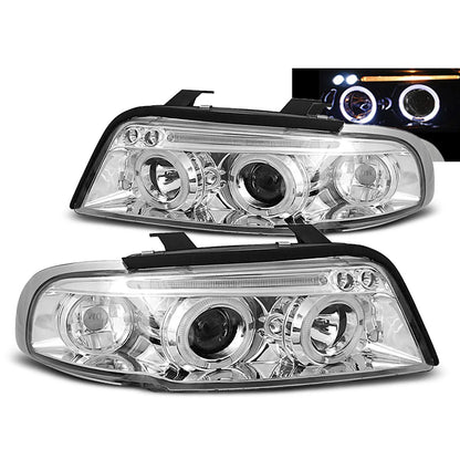 Scheinwerfer Angel Eyes Chrom passend für Audi A4 11.94-12.98