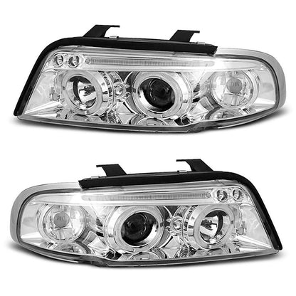 Scheinwerfer Angel Eyes Chrom passend für Audi A4 11.94-12.98