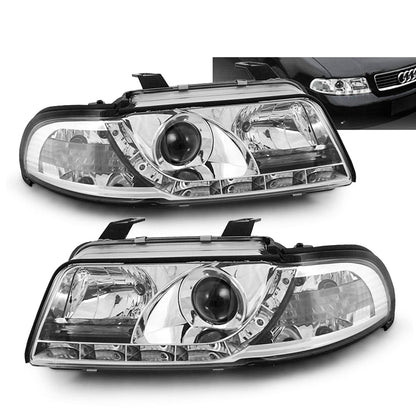 Scheinwerfer Tagfahrlicht Chrom passend für Audi A4 01.99-09.00