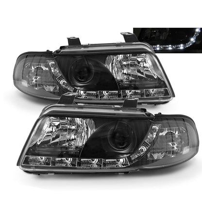 Scheinwerfer Tagfahrlicht Schwarz passend für Audi A4 01.99-09.00