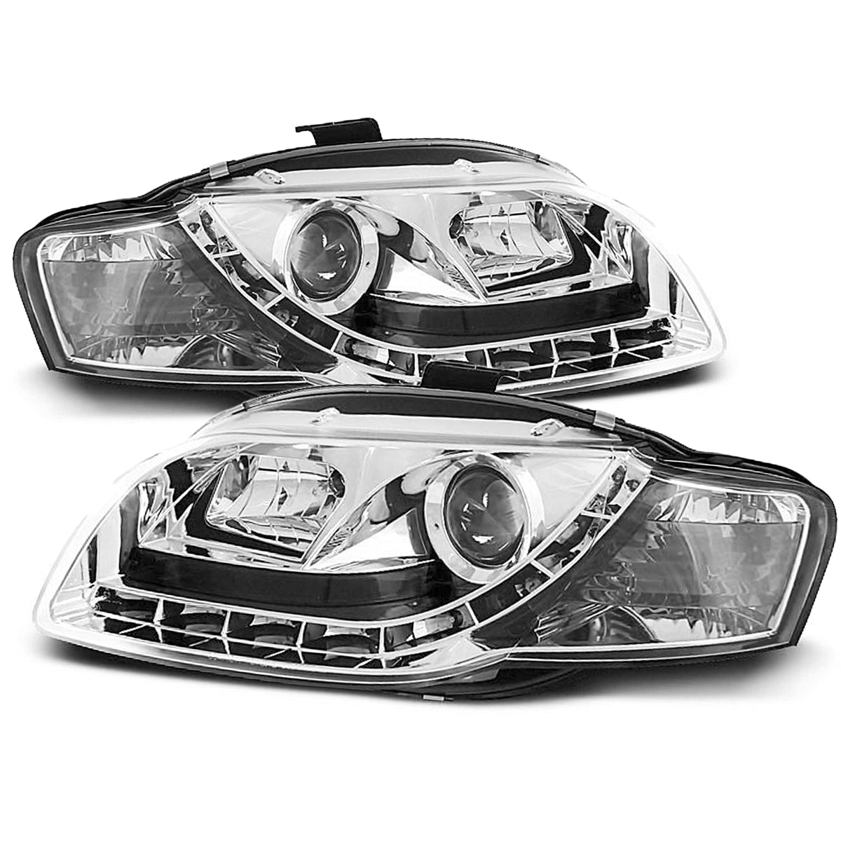 Scheinwerfer Tagfahrlicht Chrom passend für Audi A4 B7 11.04-03.08