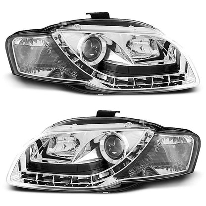 Scheinwerfer Tagfahrlicht Chrom passend für Audi A4 B7 11.04-03.08