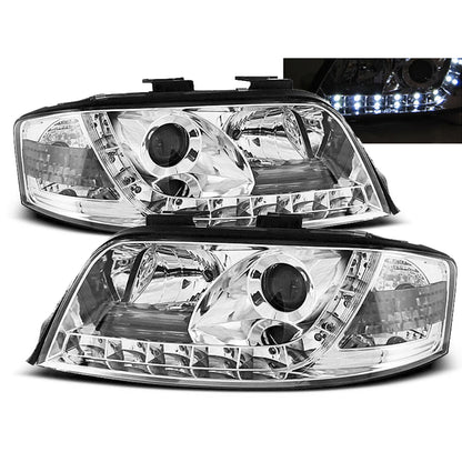 Scheinwerfer Tagfahrlicht Chrom passend für Audi A6 06.01-05.04