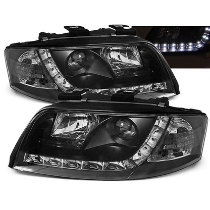Scheinwerfer Tagfahrlicht Schwarz passend für Audi A6 06.01-05.04