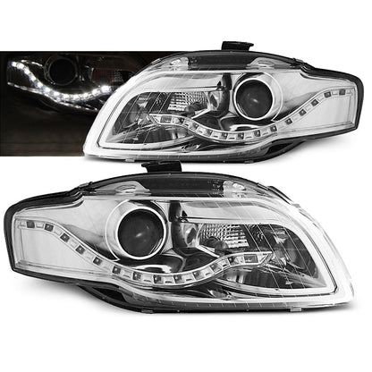 Scheinwerfer Tagfahrlicht Chrom passend für Audi A4 B7 11.04-03.08