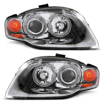 Scheinwerfer Angel Eyes Chrom passend für Audi A4 B7 11.04-03.08