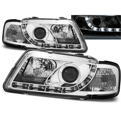 Scheinwerfer True DRL Chrom passend für Audi A3 8L 08.96-08.00