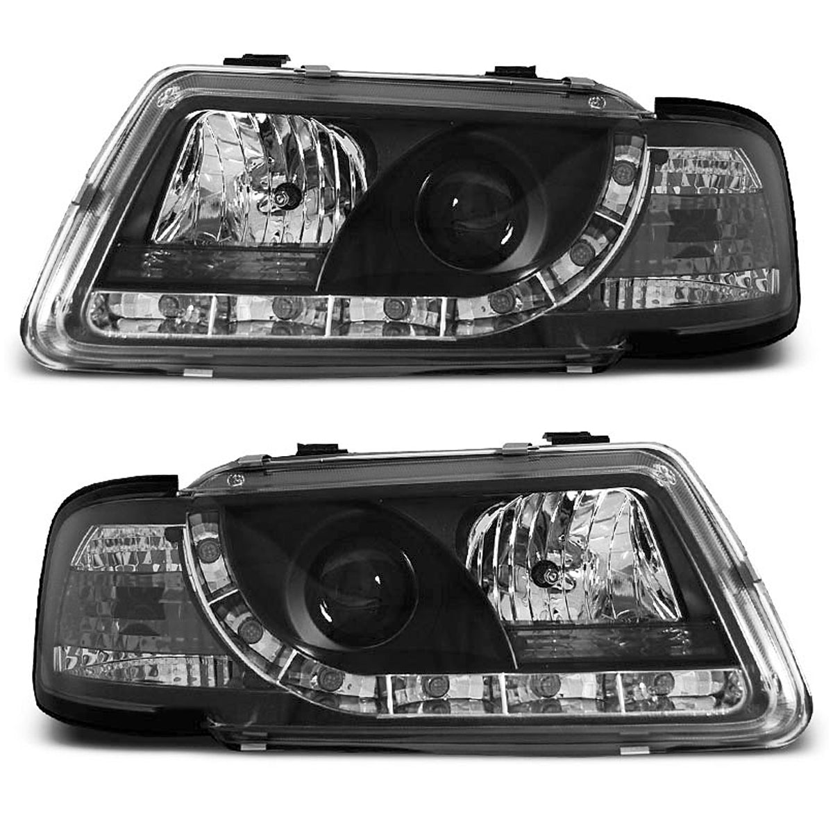 Scheinwerfer True DRL Schwarz passend für Audi A3 8L 08.96-08.00