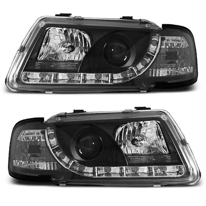 Scheinwerfer True DRL Schwarz passend für Audi A3 8L 08.96-08.00