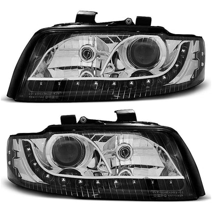 Scheinwerfer Tagfahrlicht Schwarz passend für Audi A4 10.00-10.04