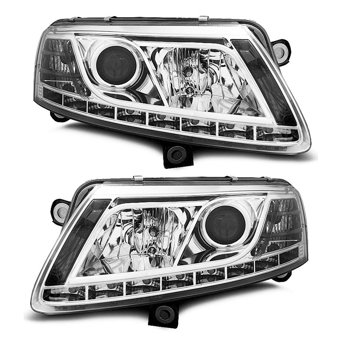 Scheinwerfer True DRL Chrom passend für Audi A6 C6 04.04-08
