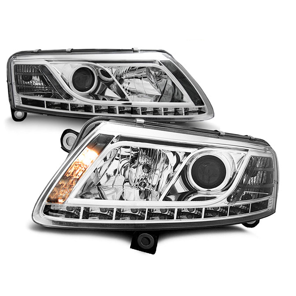 Scheinwerfer True DRL Chrom passend für Audi A6 C6 04.04-08