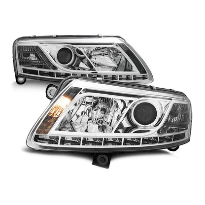 Xenon Scheinwerfer True DRL Chrom passend für Audi A6 C6 04.04-08