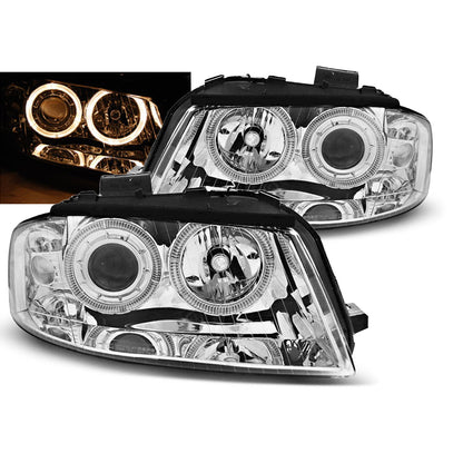 Scheinwerfer Angel Eyes Chrom passend für Audi A3 8P 05.03-03.08