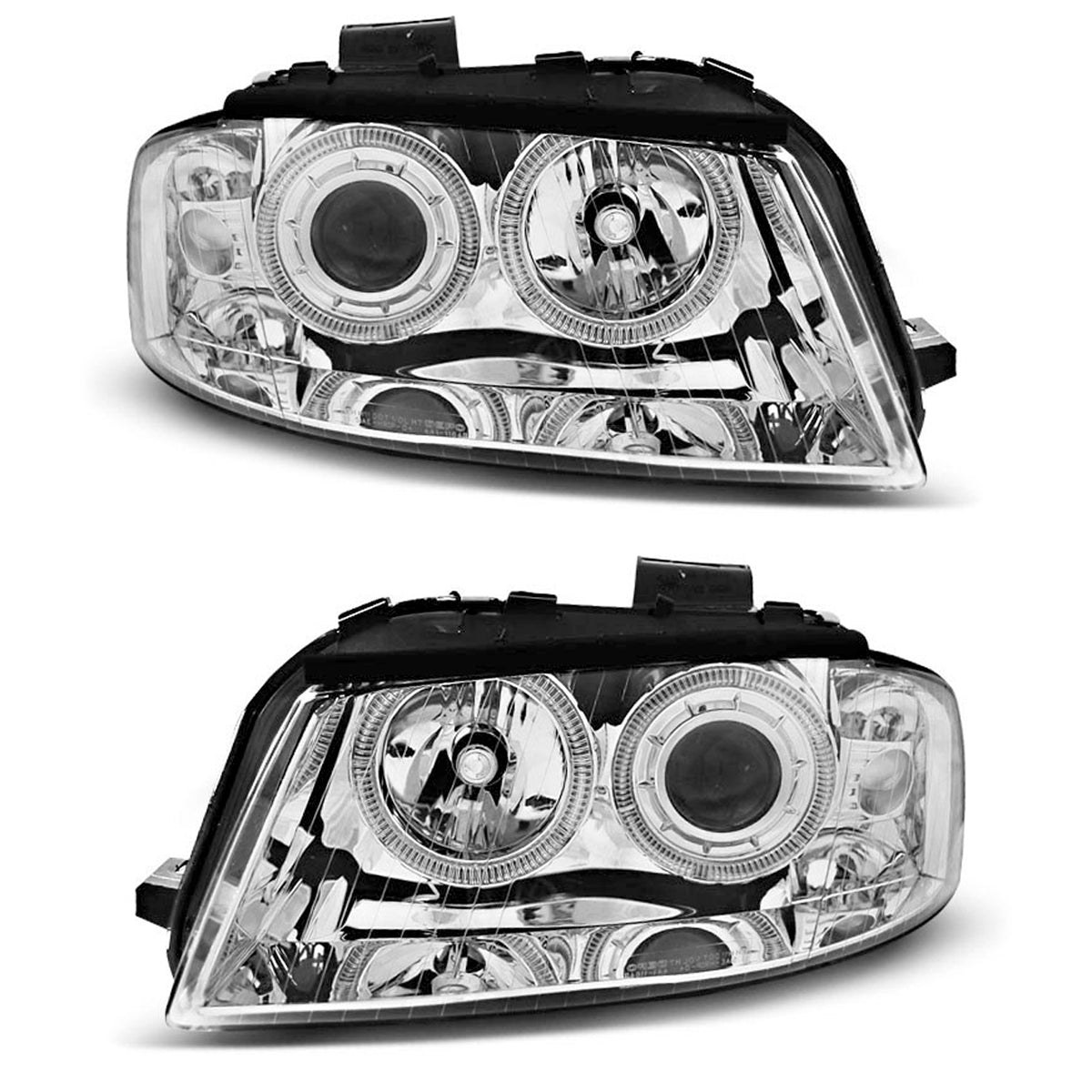 Scheinwerfer Angel Eyes Chrom passend für Audi A3 8P 05.03-03.08