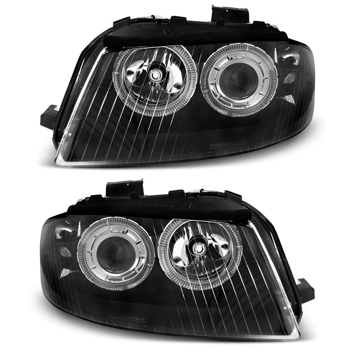 Scheinwerfer Angel Eyes Schwarz passend für Audi A3 8P 05.03-03.08