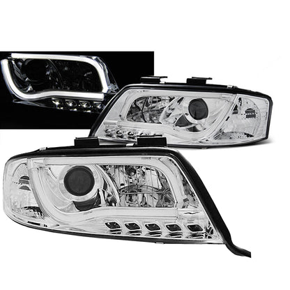 Scheinwerfer Röhrenlicht Chrom passend für Audi A6 05.97-05.01