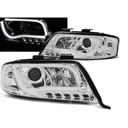 Scheinwerfer Röhrenlicht Chrom passend für Audi A6 06.01-05.04