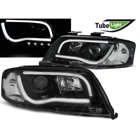 Scheinwerfer Röhrenlicht Schwarz passend für Audi A6 06.01-05.04