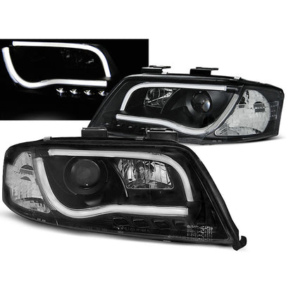 Scheinwerfer Röhrenlicht Schwarz passend für Audi A6 06.01-05.04