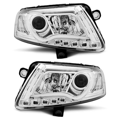 Scheinwerfer Röhrenlicht Chrom passend für Audi A6 C6 04.04-08